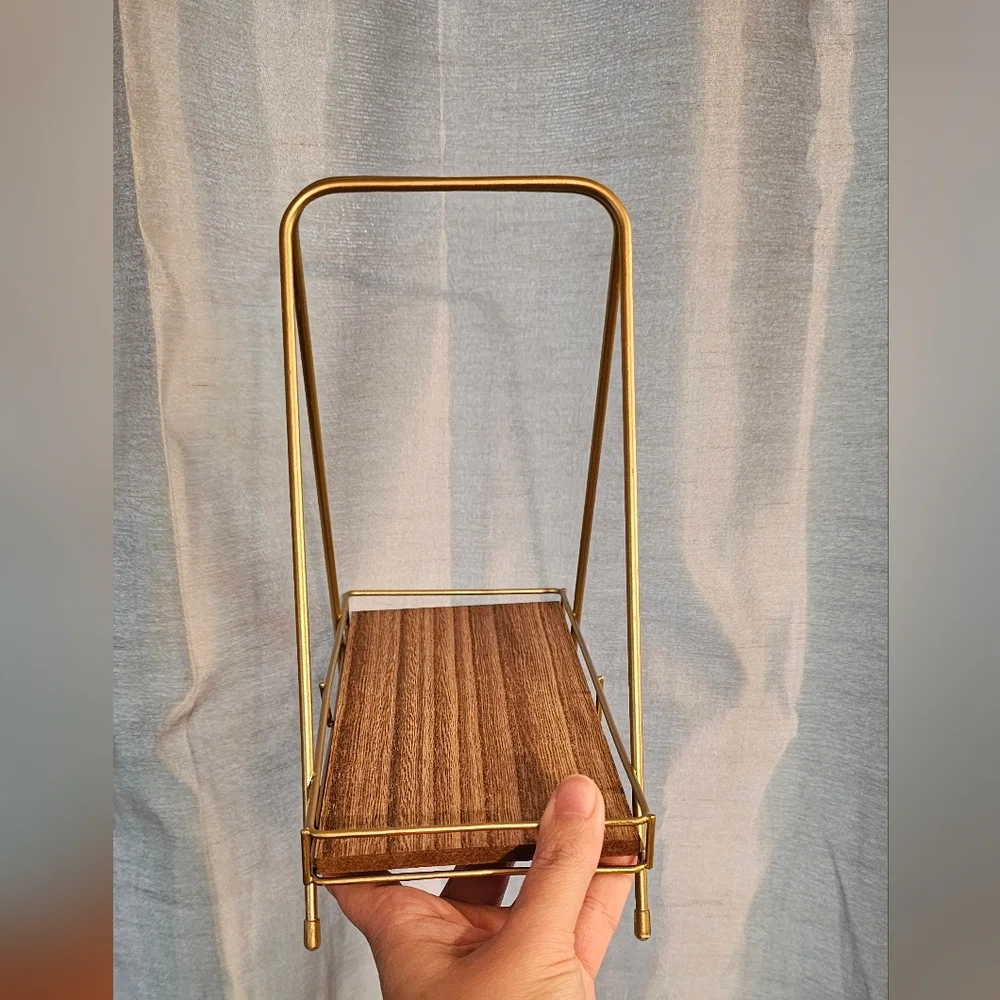 Target Bullseye DISCONTINUED Faux Wood and Gold Shelf Centerpiece